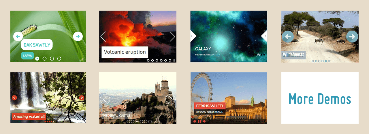 How to make image gallery by jquery rotation in html page