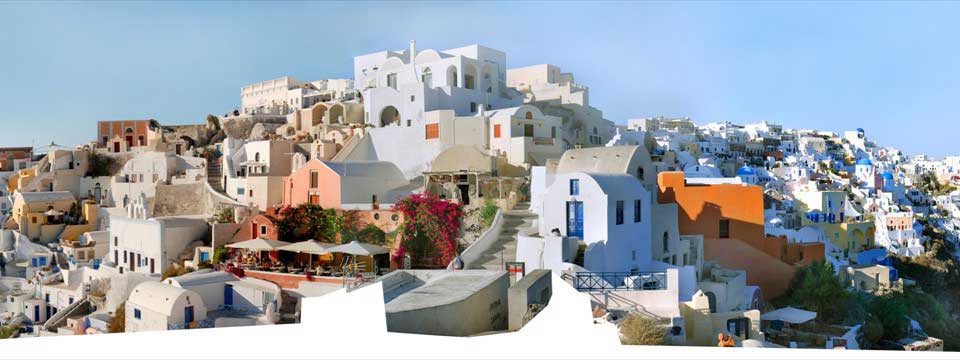 Panorama of Oia, Santorini : HTML5 Image Slider