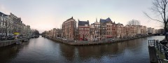 Panorama Herengracht from bridge Leidsegracht