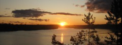 sunset on the river