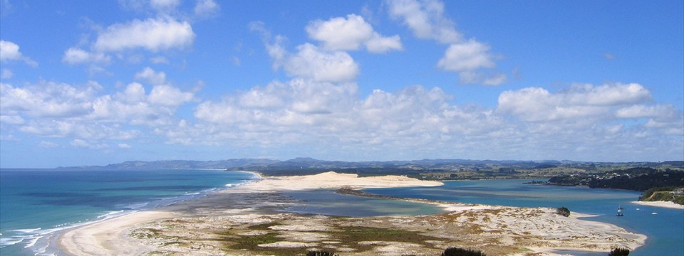 dunes and harbour