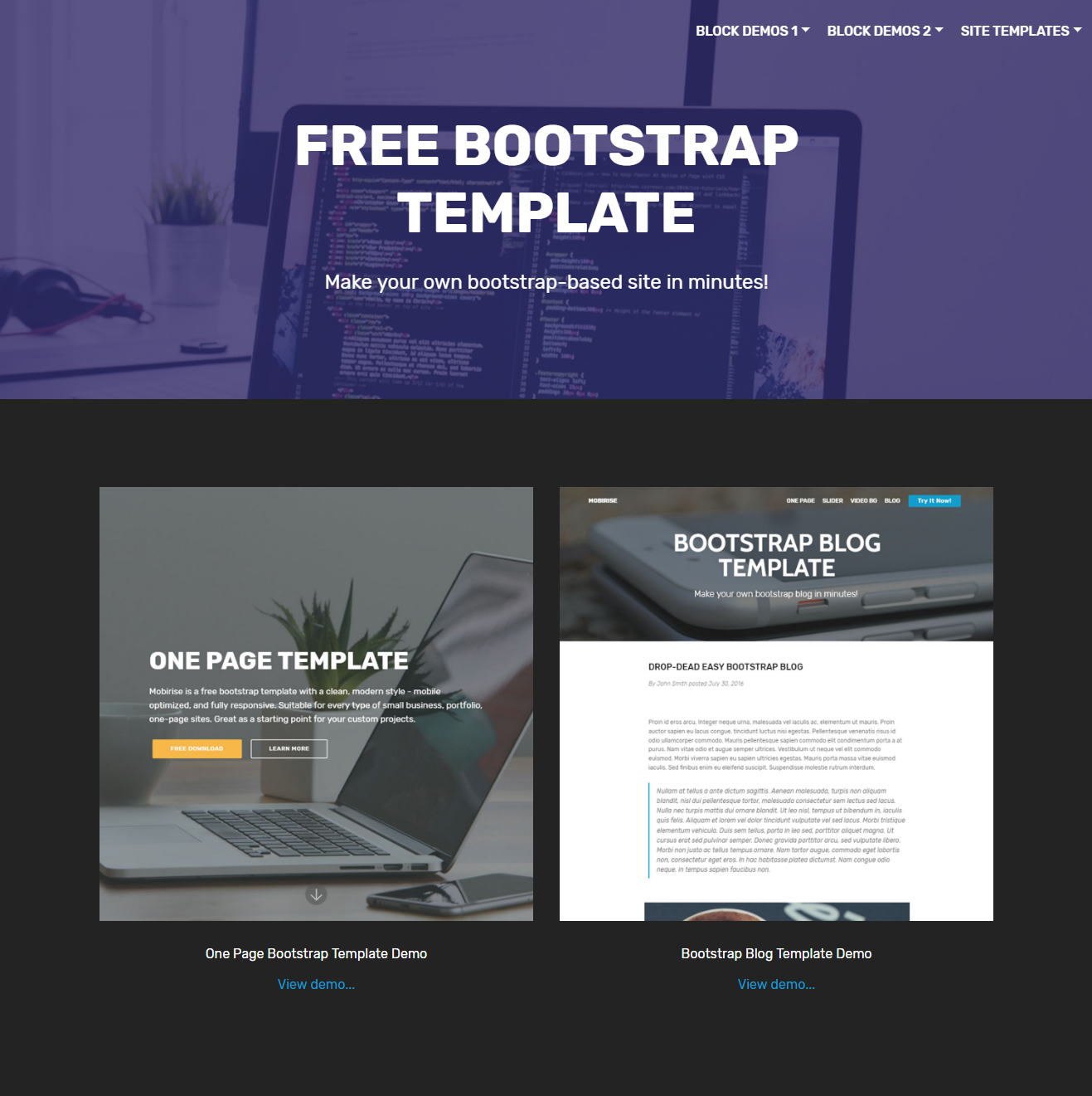 Bootstrap Templates For Free