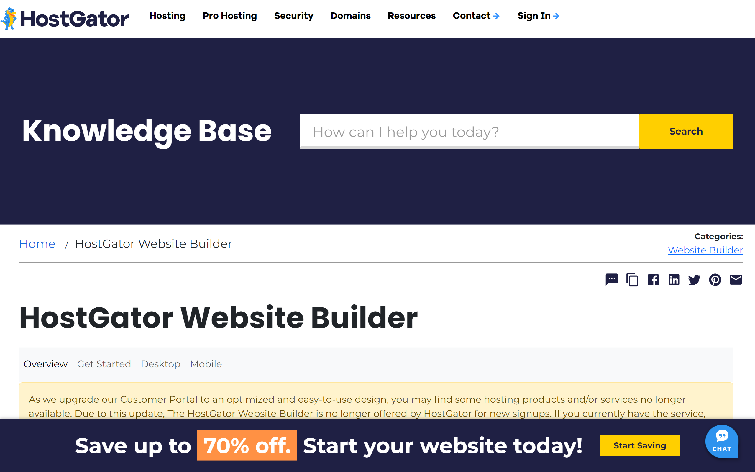 WebNode AI vs Hostgator