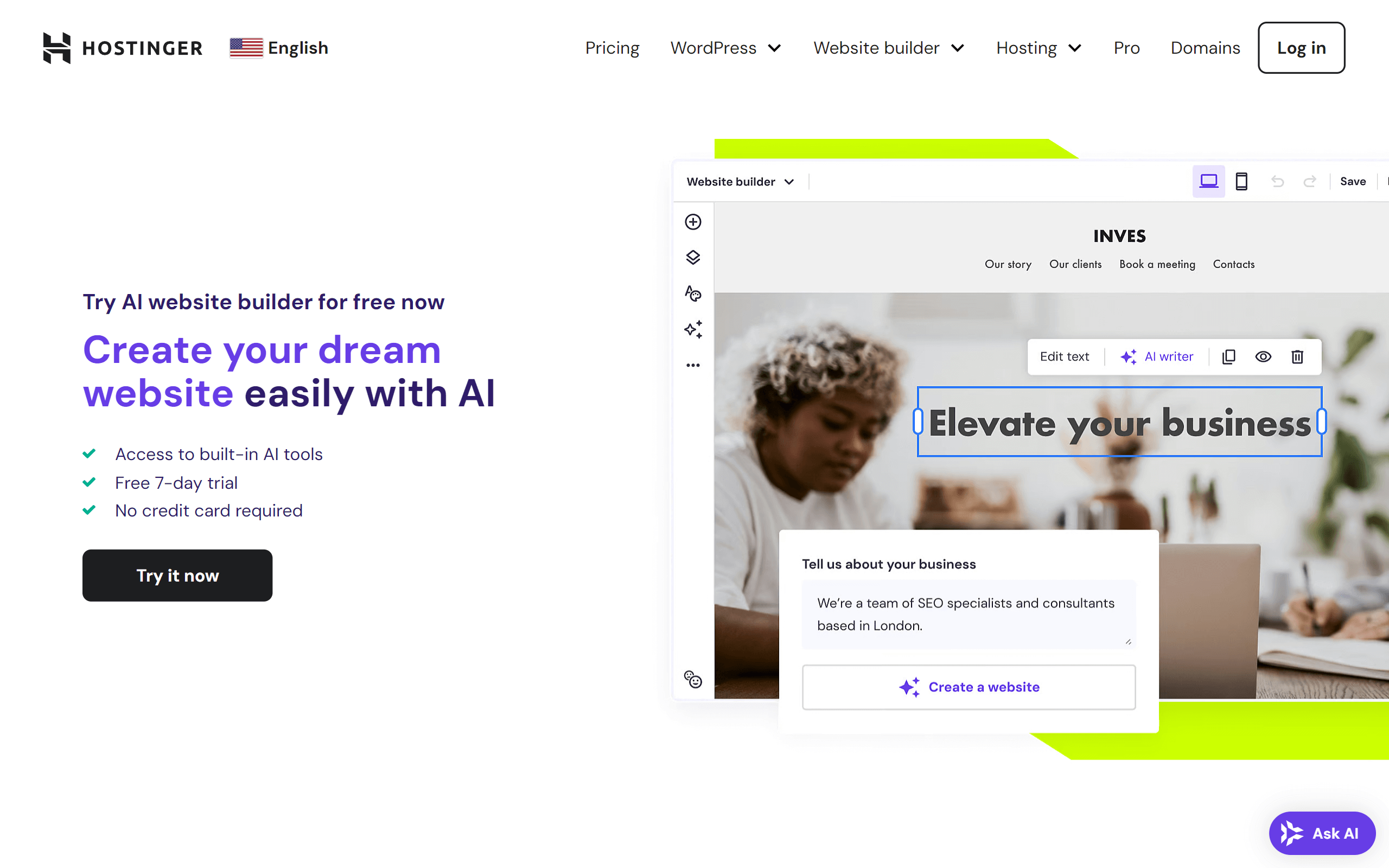 Squarespace AI vs Hostinger