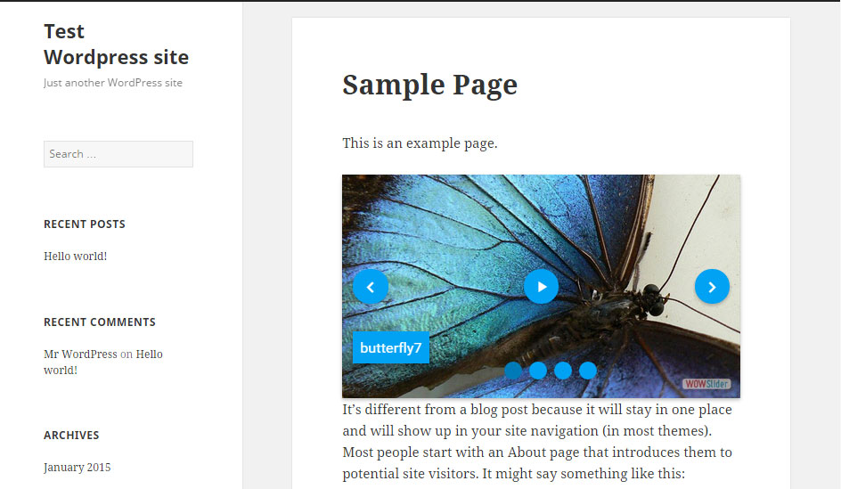 Wordpress preview