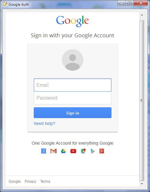 google drive login required