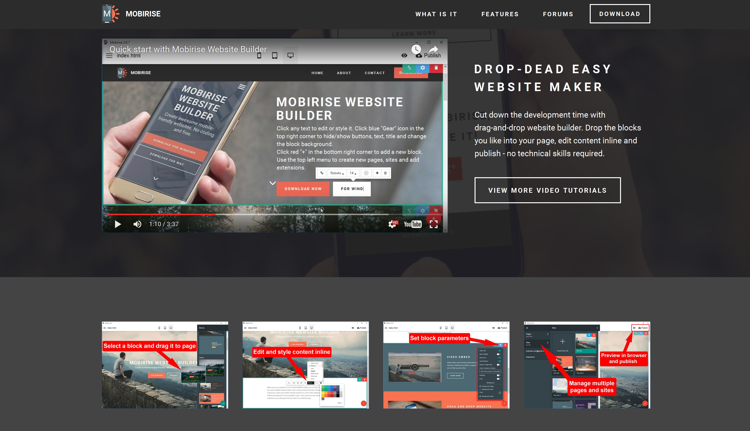 Responsive Mobile Website Builder