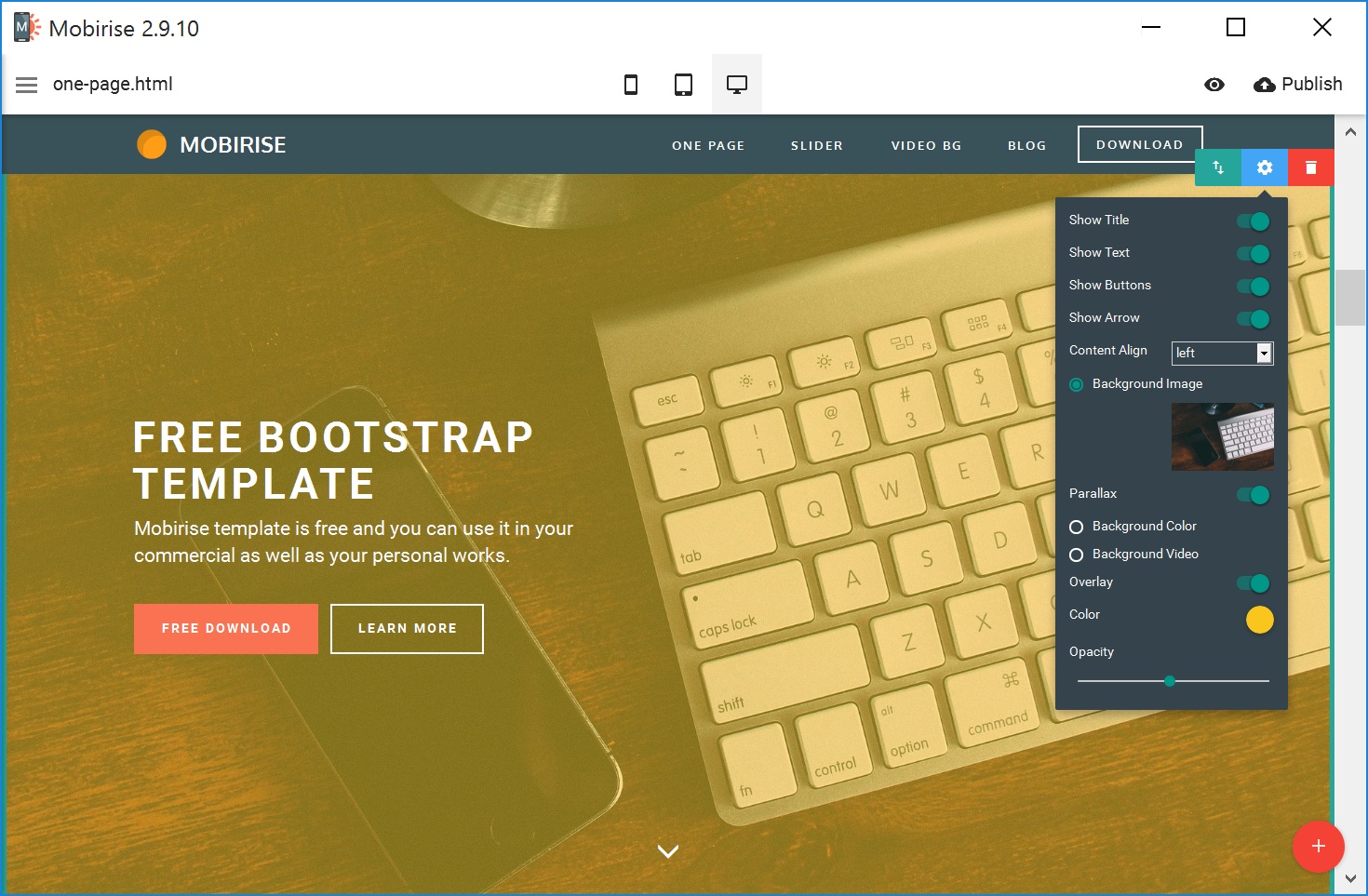 Bootstrap Mobile Website Creator Software