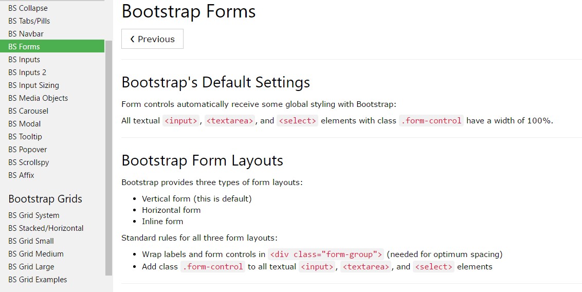 Bootstrap Form Elements