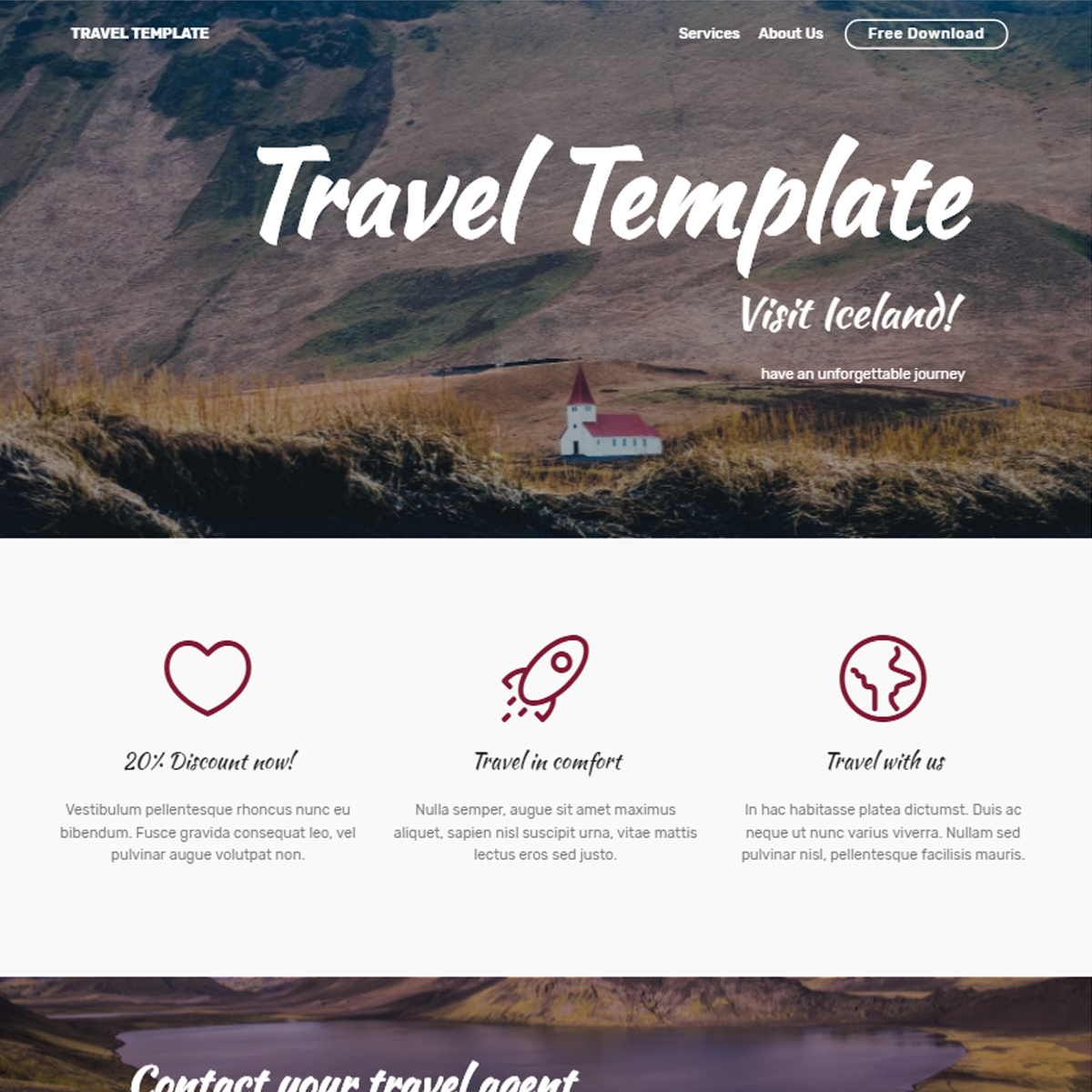  Travel Website Templates Free Download Html With Css Travel Agency 