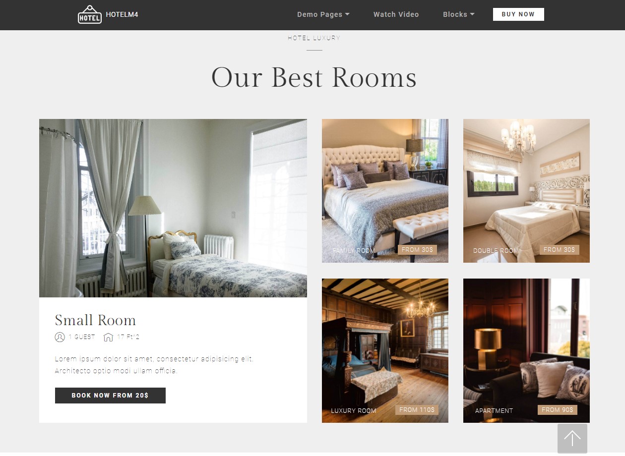 Features Theme for Hotel Website