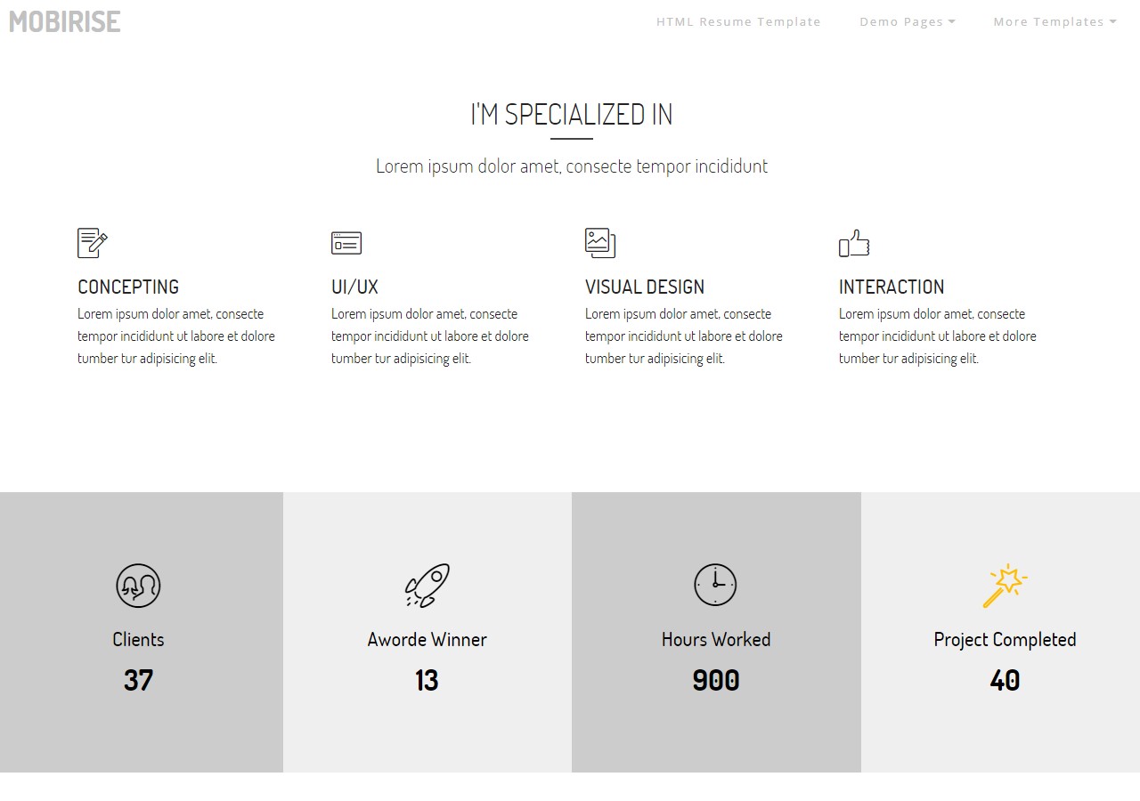 Personal Website HTML Template