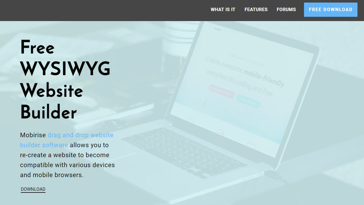 Free WYSIWYG Website Builder