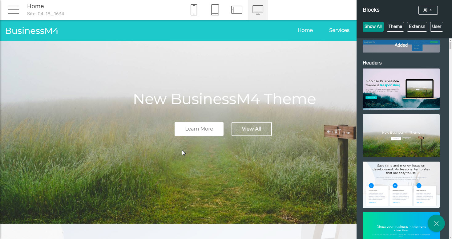 Headers Business Website Template - premium html theme