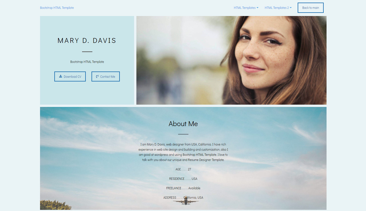 Bootstrap HTML Template