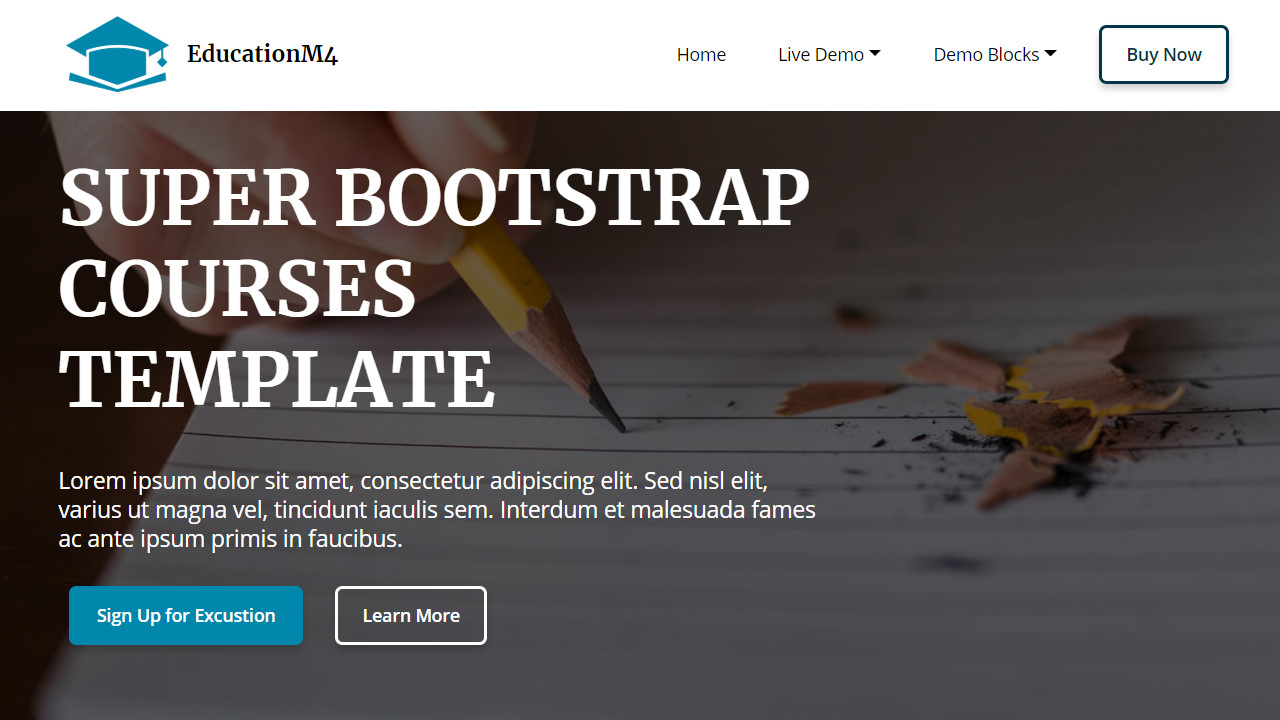Super Bootstrap Courses Template