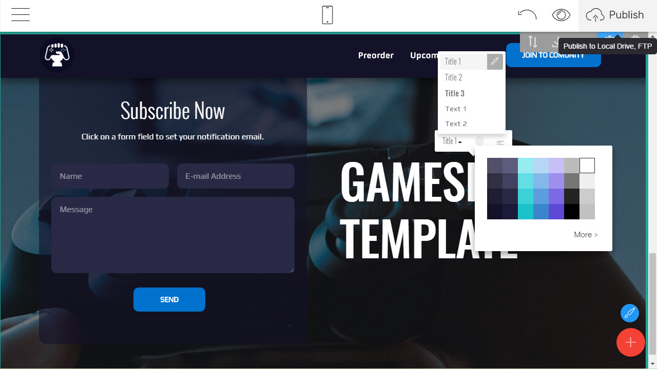 Gaming HTML Website Design - GamingAMP