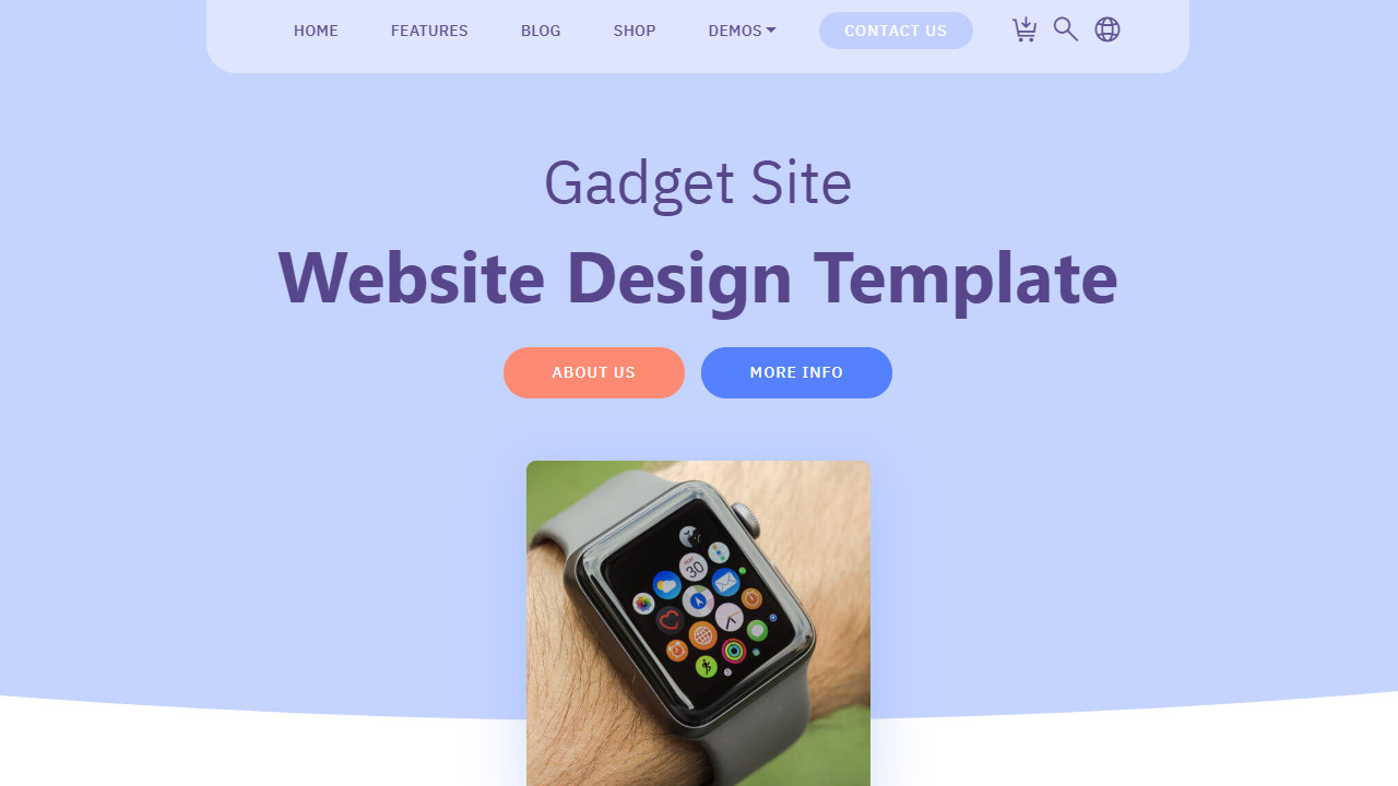 Gadget Site Website Design Template