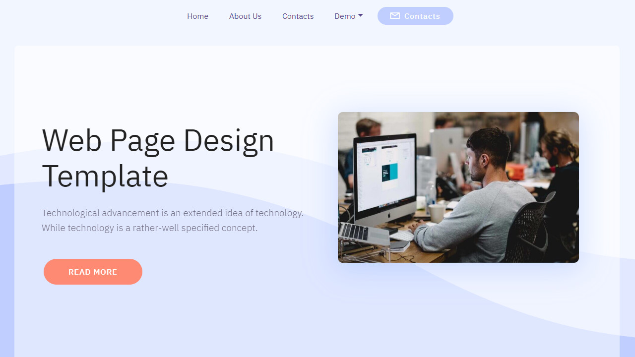 Tech Company Web Page Design Template