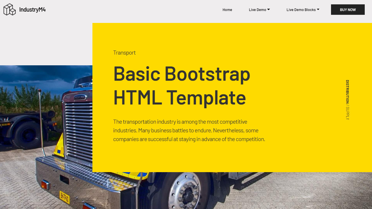 Transport Basic Bootstrap HTML Template