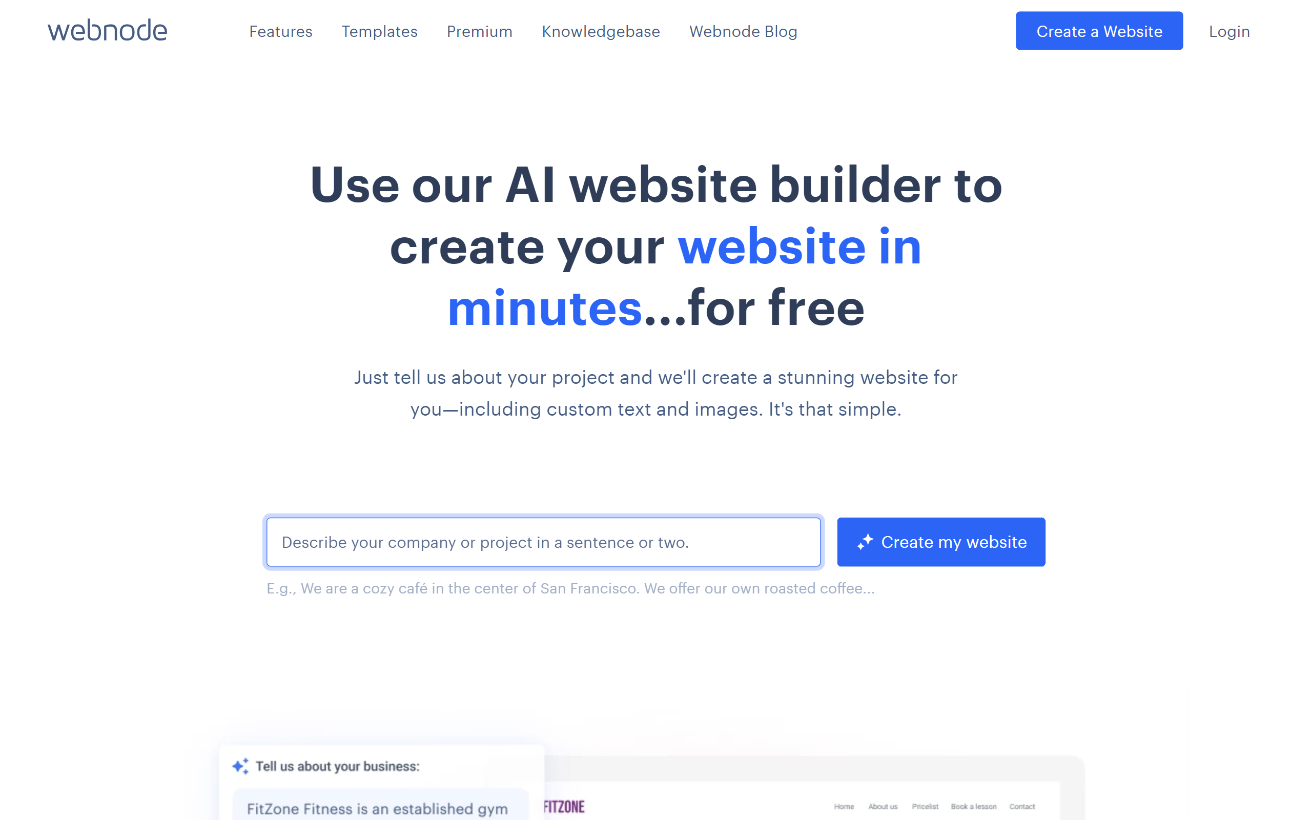 Webnode AI website builder